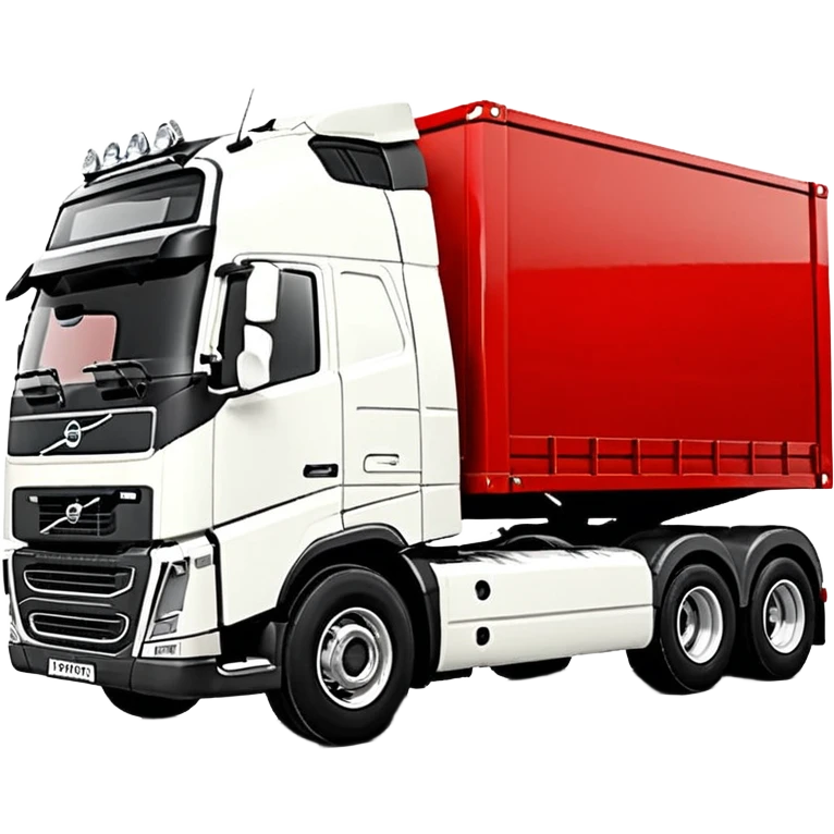Красная вольво тягач emoji