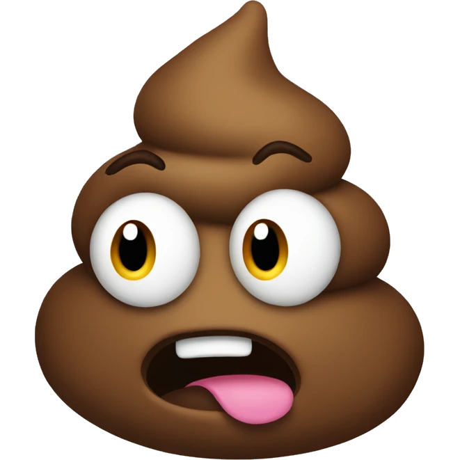 Scary poop emoji