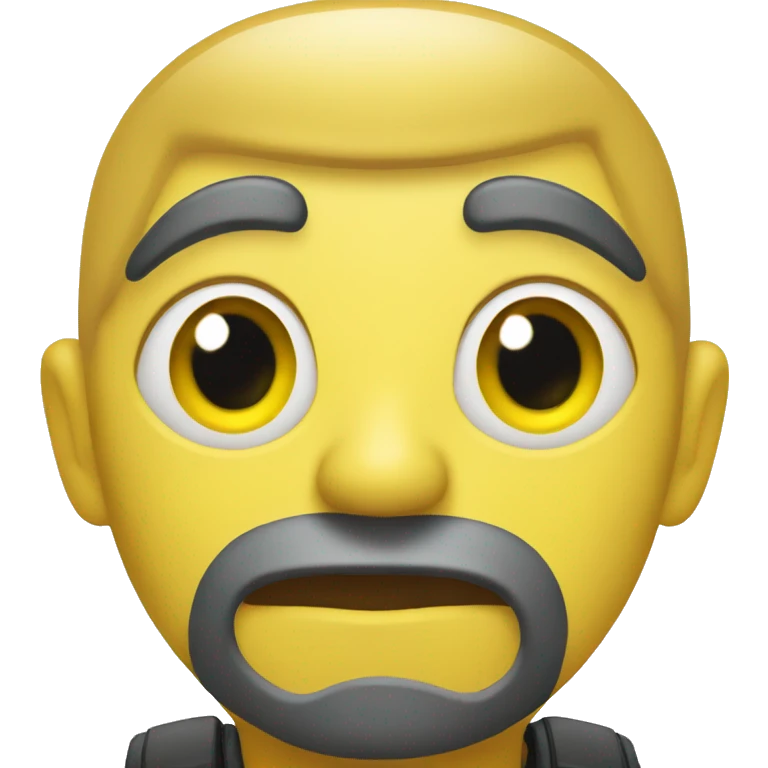 gigachad emoji whit yellow face emoji