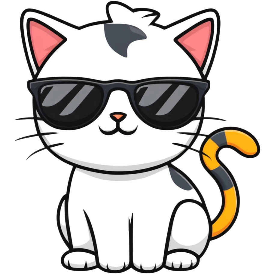 Cat with sunglasses emoji