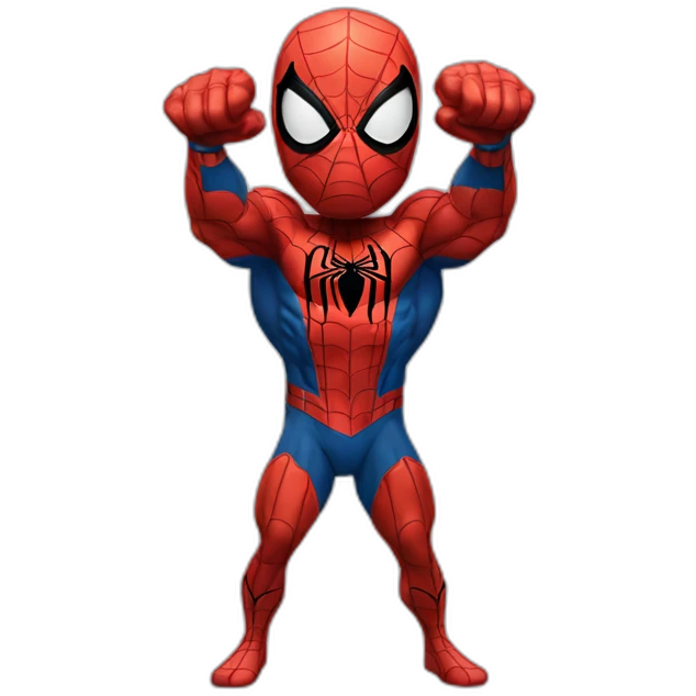 spider-man showing muscles emoji
