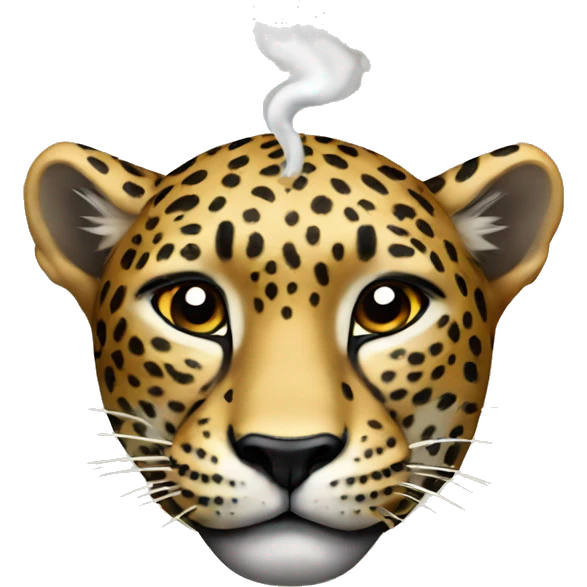 smoking leopard emoji