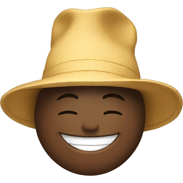 hat laugh emoji