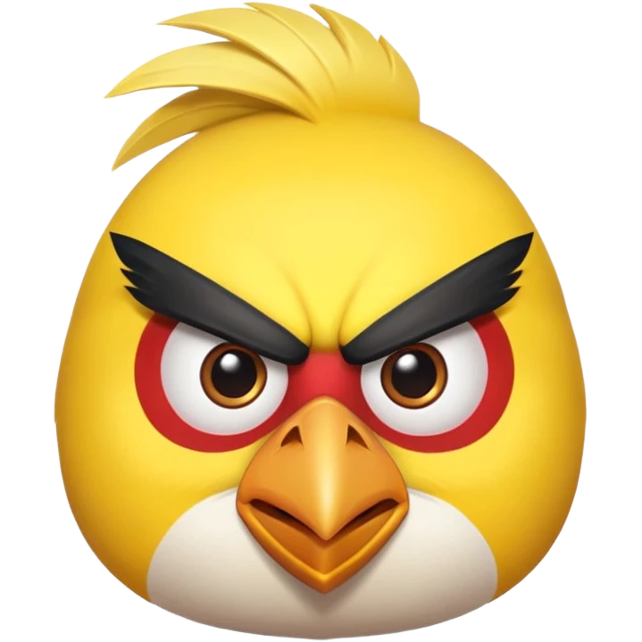 Give me angry bird in yellow color  emoji