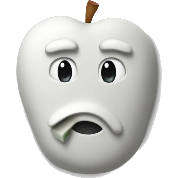a apple eating eraser emoji