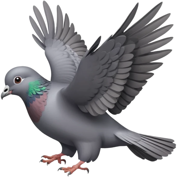 pigeon flying emoji