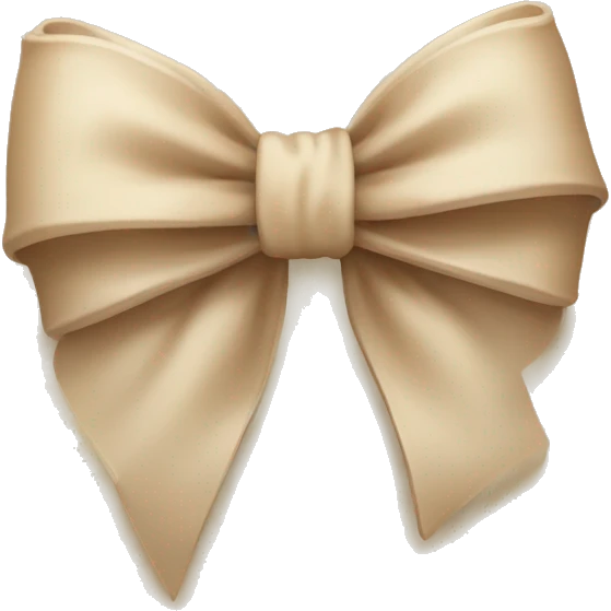 beige bow emoji