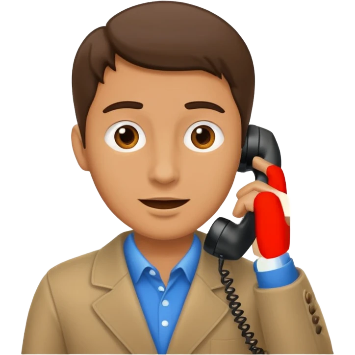 a man calling on the phone emoji
