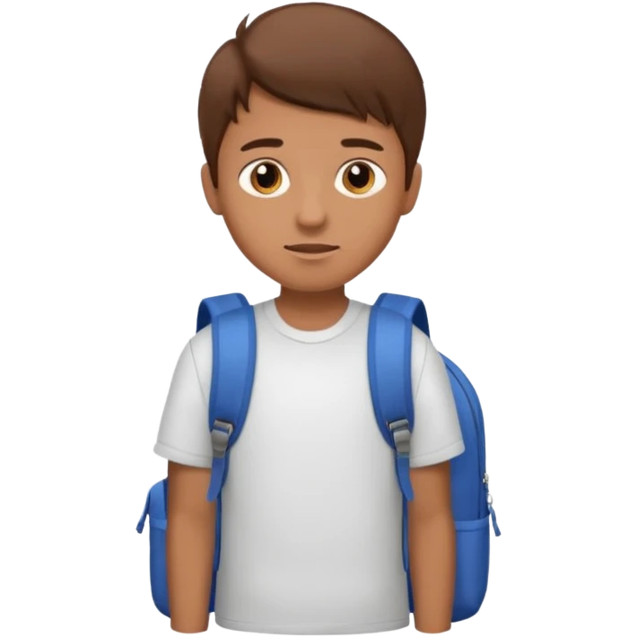 a student boy with the backpack emoji