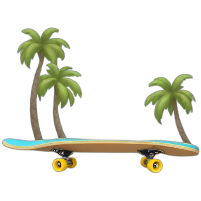 Venic beach skateboarding emoji