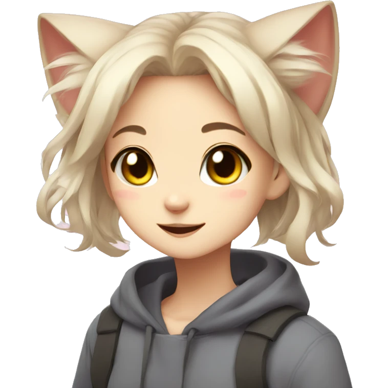 cute cat anime girl emoji