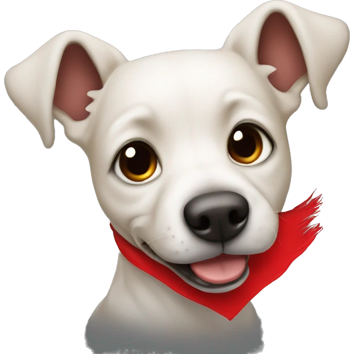 Dog with albanian flag emoji