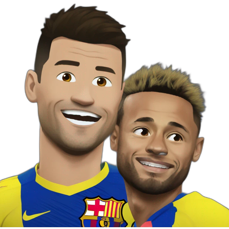 Ronaldo sur messi sur neymar emoji