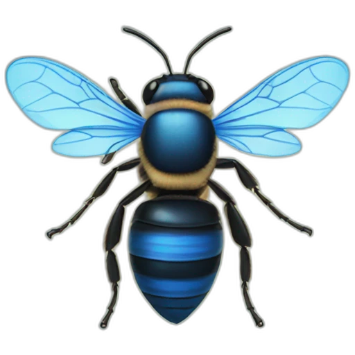 blue bee emoji