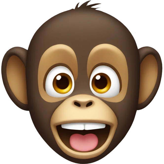 a cute monkey open mouth talk emoji