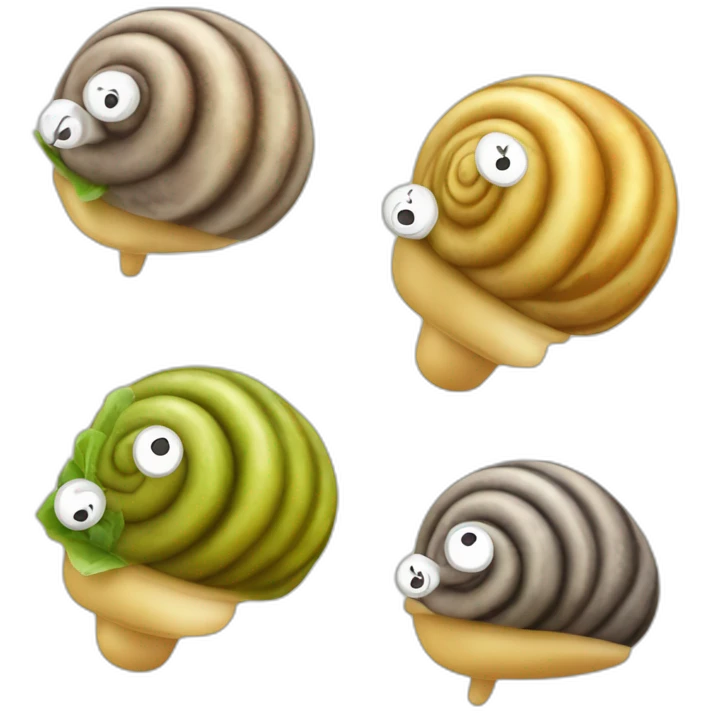 Escargots sur sucettes emoji
