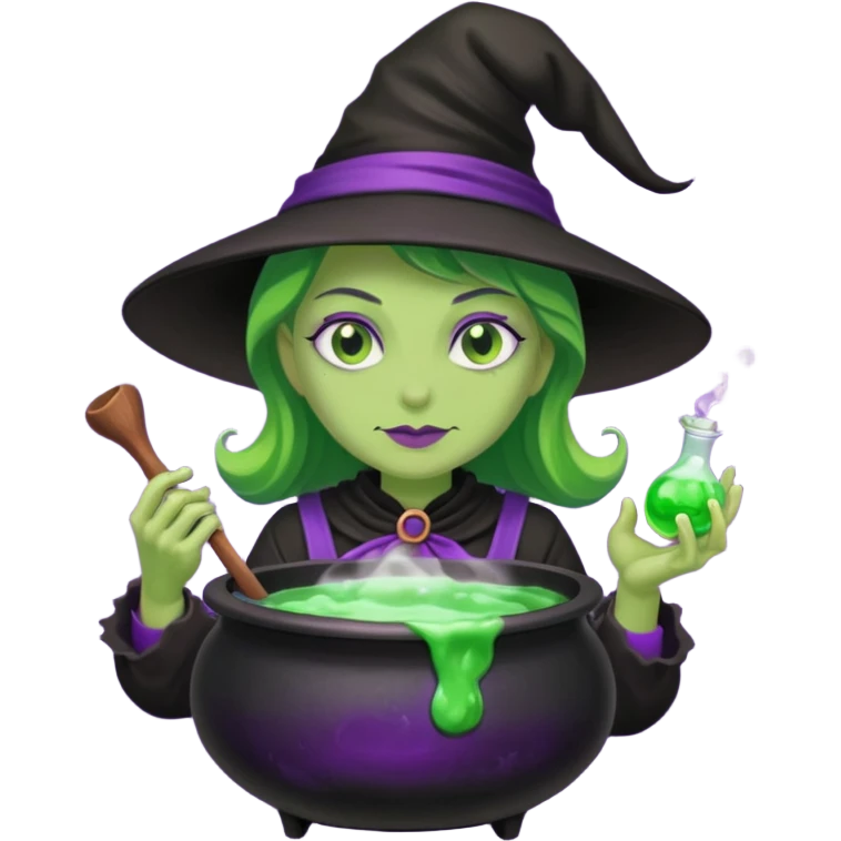 green witch cooking potion emoji