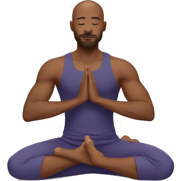 man doing yoga emoji