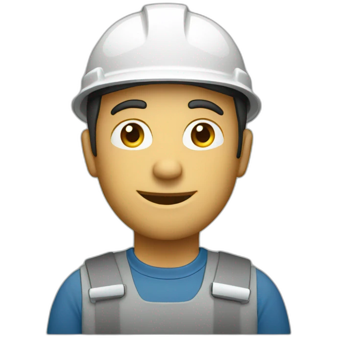 A contractor with his macbook emoji