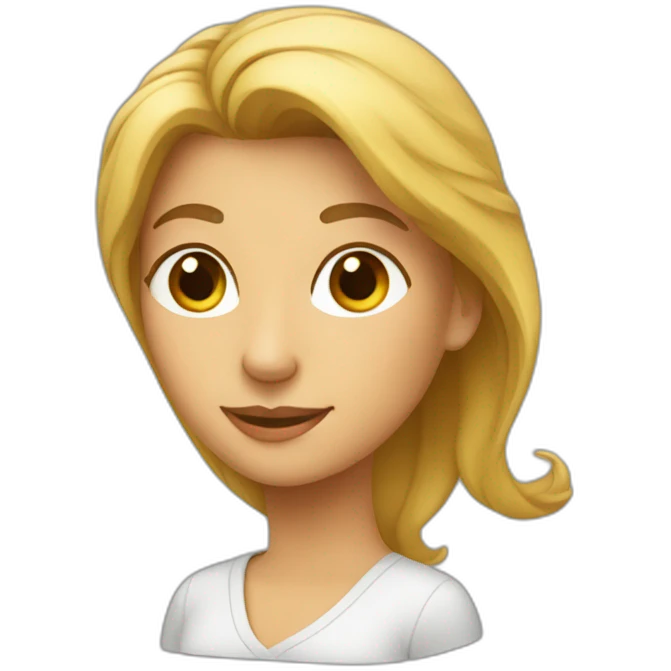 Une femme sur un chat emoji