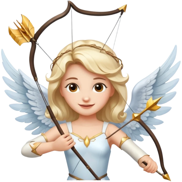 Создай эмоджи как ангелочек со стрелой в руках любовный забыл их как называют с крыльями в небе будет любовный эмоджий emoji