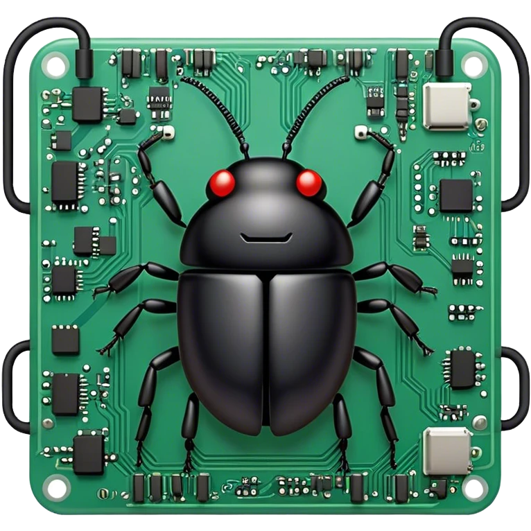 Circuit board bugs emoji
