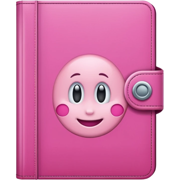 pink book without face emoji