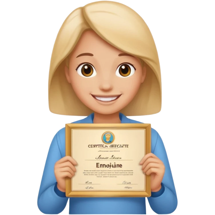 PERSONA CERTIFICANDOSE emoji