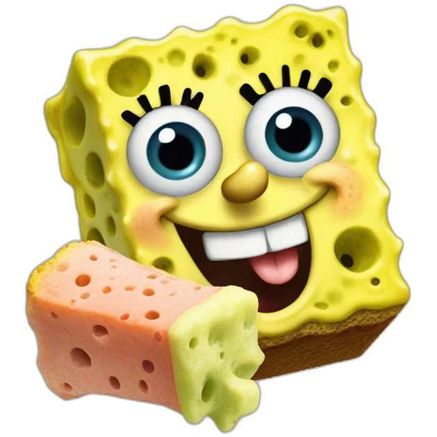 spongebob eating a sponge emoji