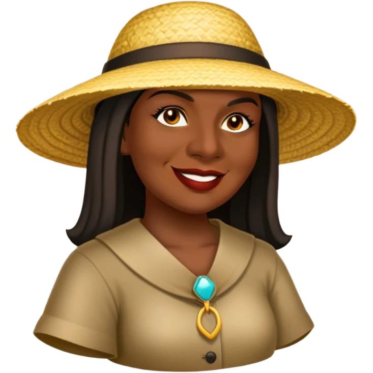 Créate an emoji of a woman with the tipical Colombian hat  emoji