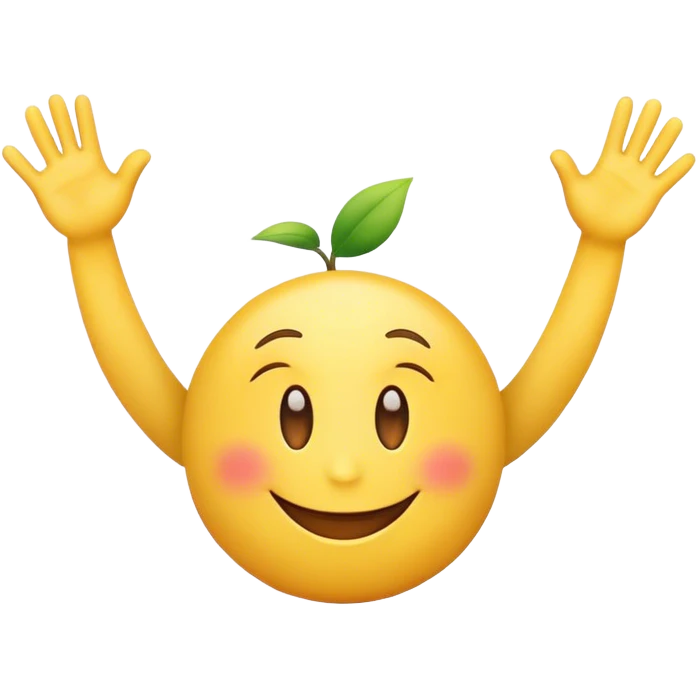 make me a emoji standing up with there hands out wide with there head up like there enjoying something  emoji