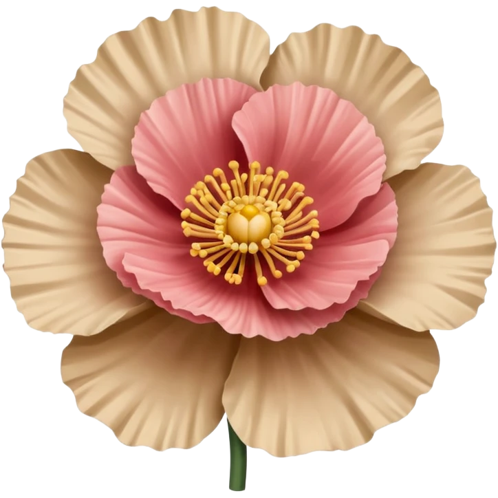Carnation poppy beige light rose emoji