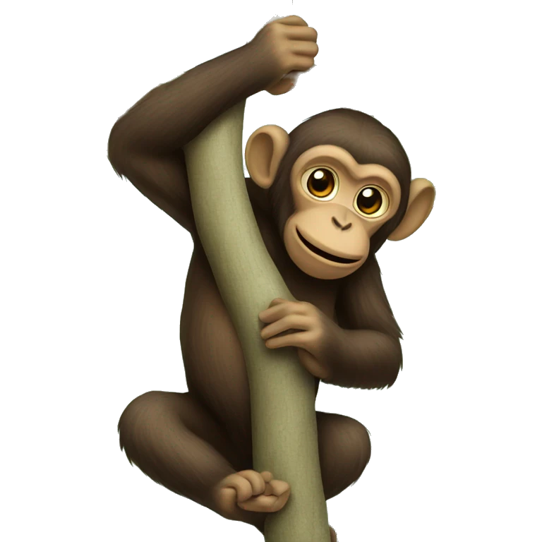 a monkey clibing a tree emoji