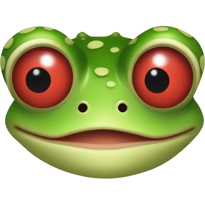 Frog with big red eyes and red fingers emoji