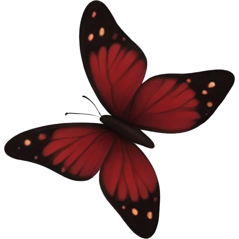 Dark red butterfly  emoji