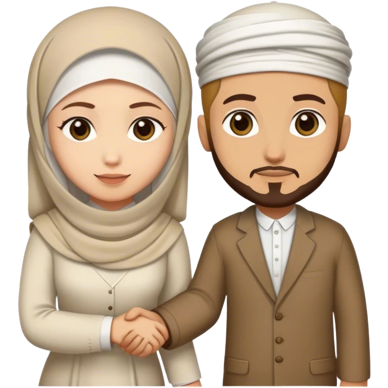 Muslim and Jew holding hands emoji