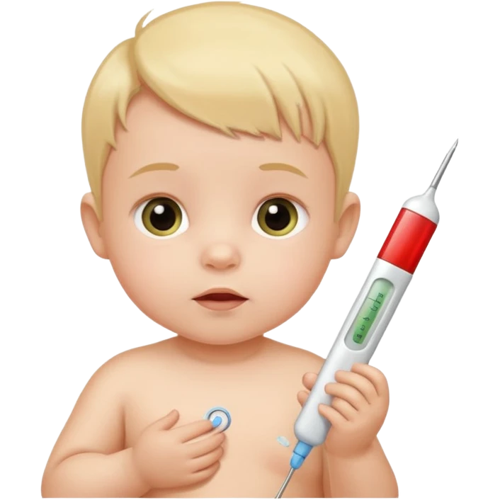 baby using a thermometer emoji