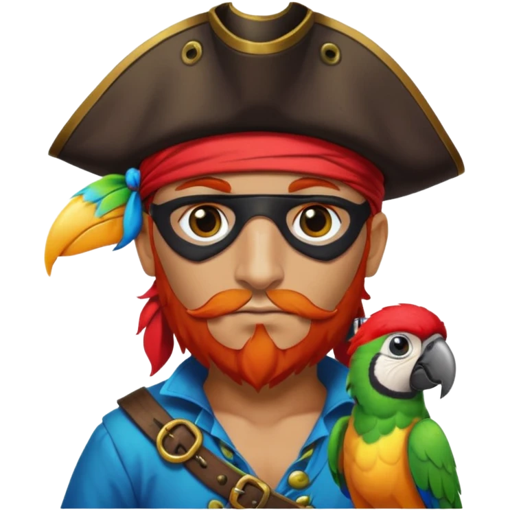 pirate and parrot emoji