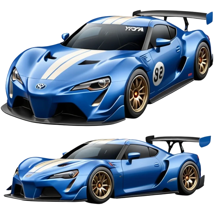Wonder Woman’s Long wheelbase widened pearly night blue Toyota 86 hypercar racer emoji