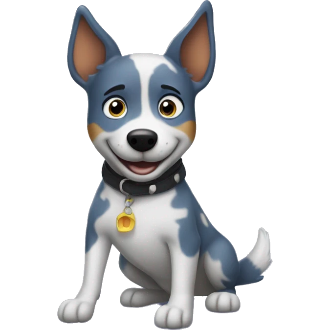 Bluey the Heeler dog from the Disney show dancing  emoji