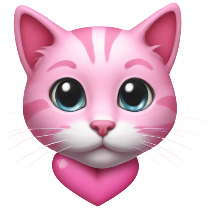 Pink kitty heart emoji