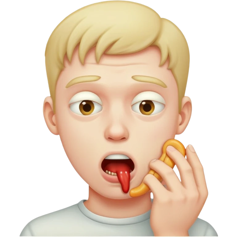 guy choking himself emoji