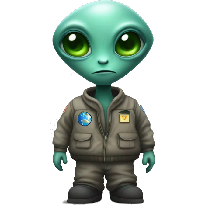 Un alien sur un ovni emoji