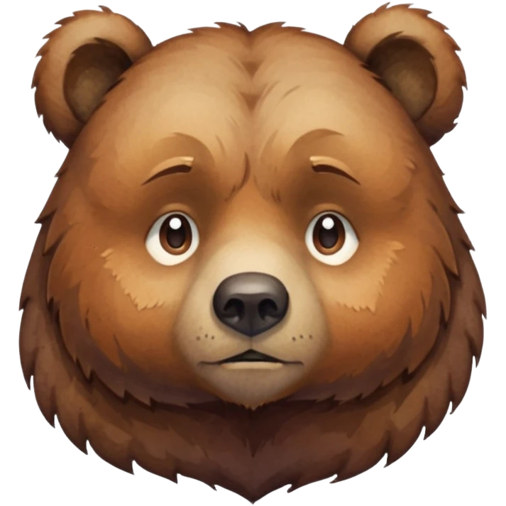 watercolor Sad Bear emoji