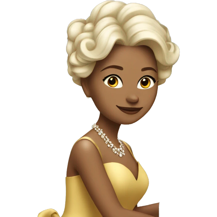 elegant lady in a classy dress playing the grand piano emoji