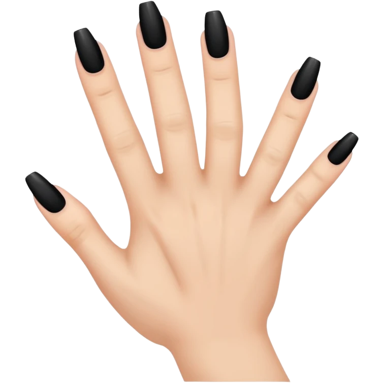 hand with black nails emoji