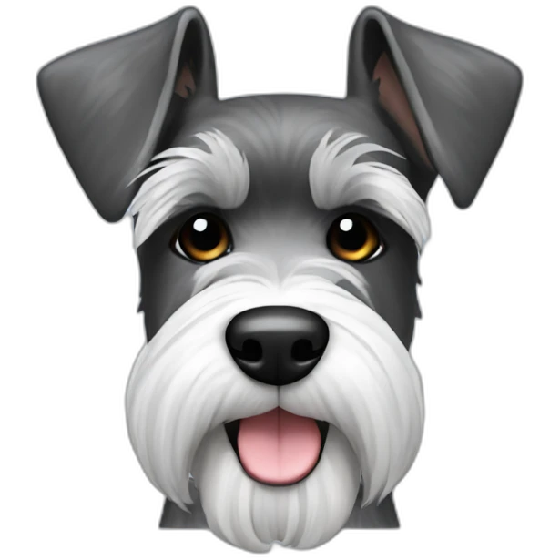 Schnauzer salt and pepper emoji