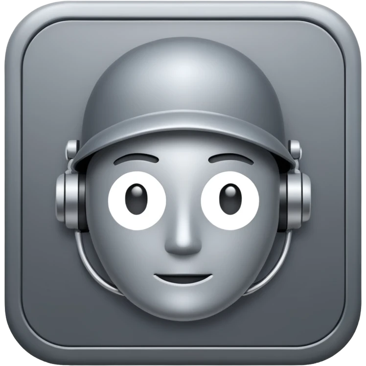 app icon for AI agent super minimastic emoji