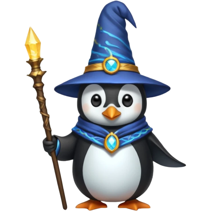 Penguin Wizard emoji
