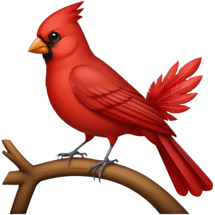 Cardinal bird praying emoji